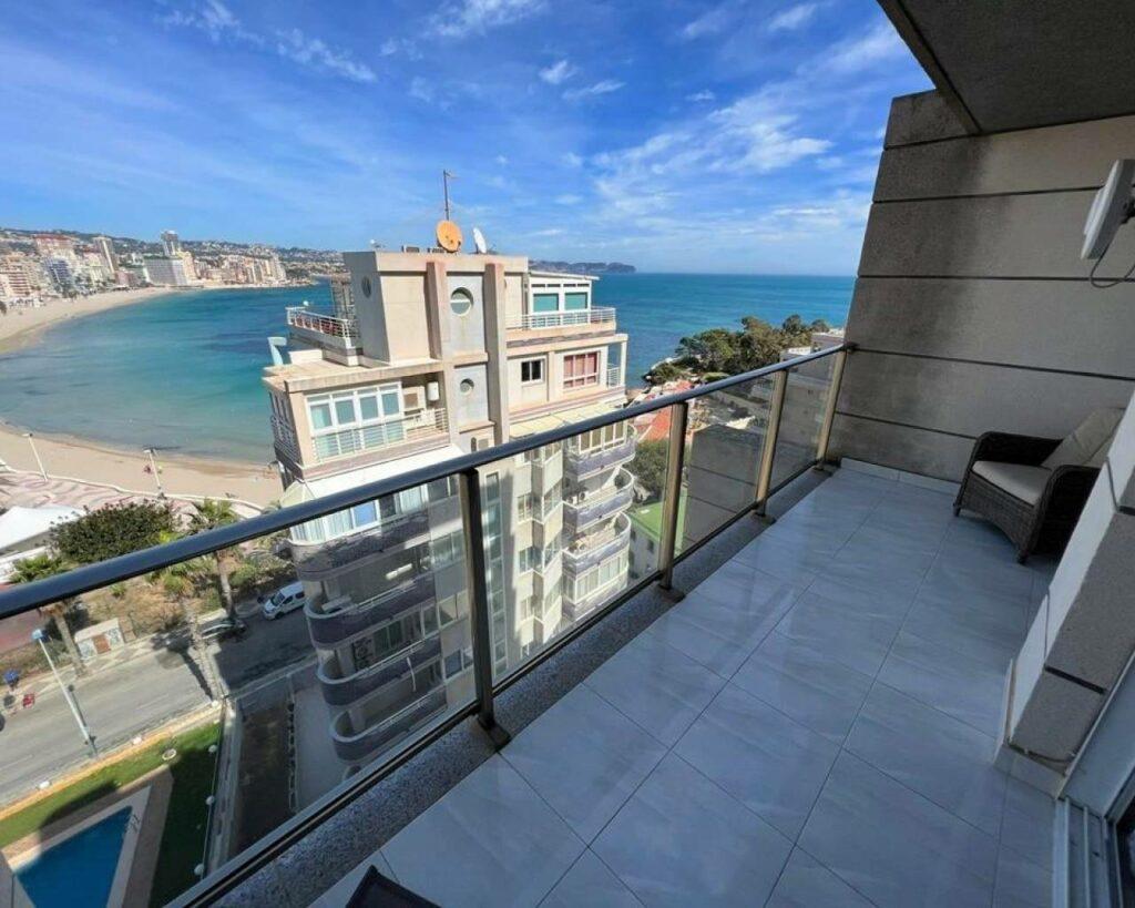 balcony, city view, sea and beach view