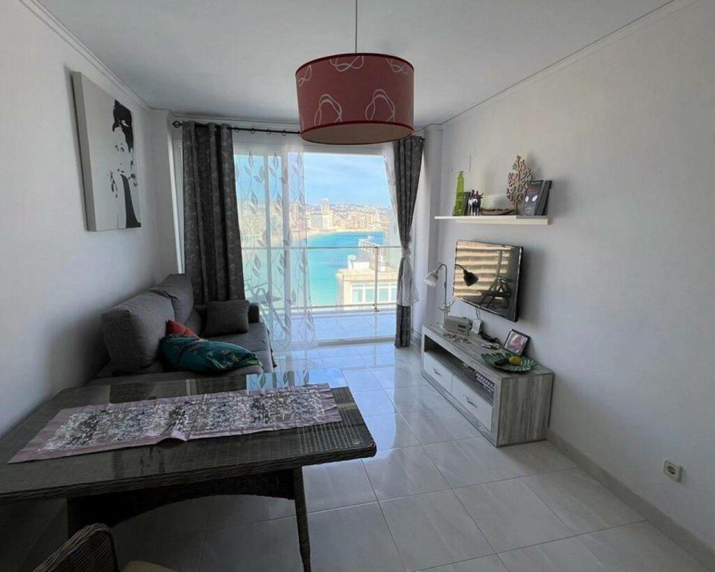 living room, kitchen, balcony